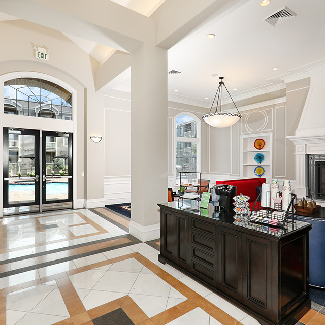 Canyon View Apartments - Spacious Living Room with Fireplace